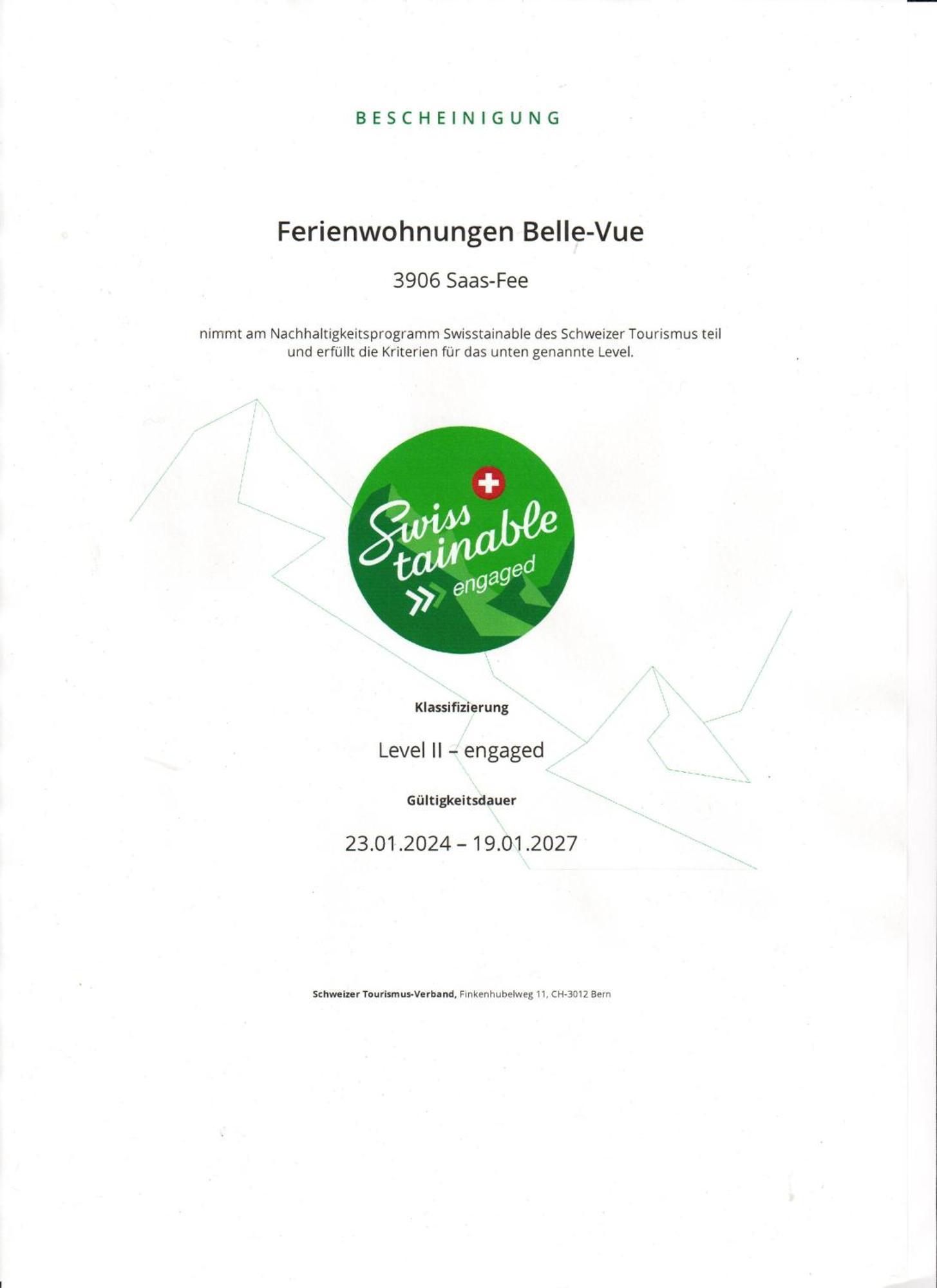 Apartament Haus Belle-Vue Saas-Fee Zewnętrze zdjęcie